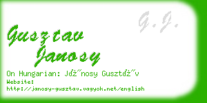 gusztav janosy business card